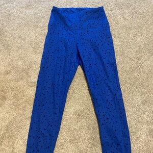 Senita Athletics Blue Patterned Leggings